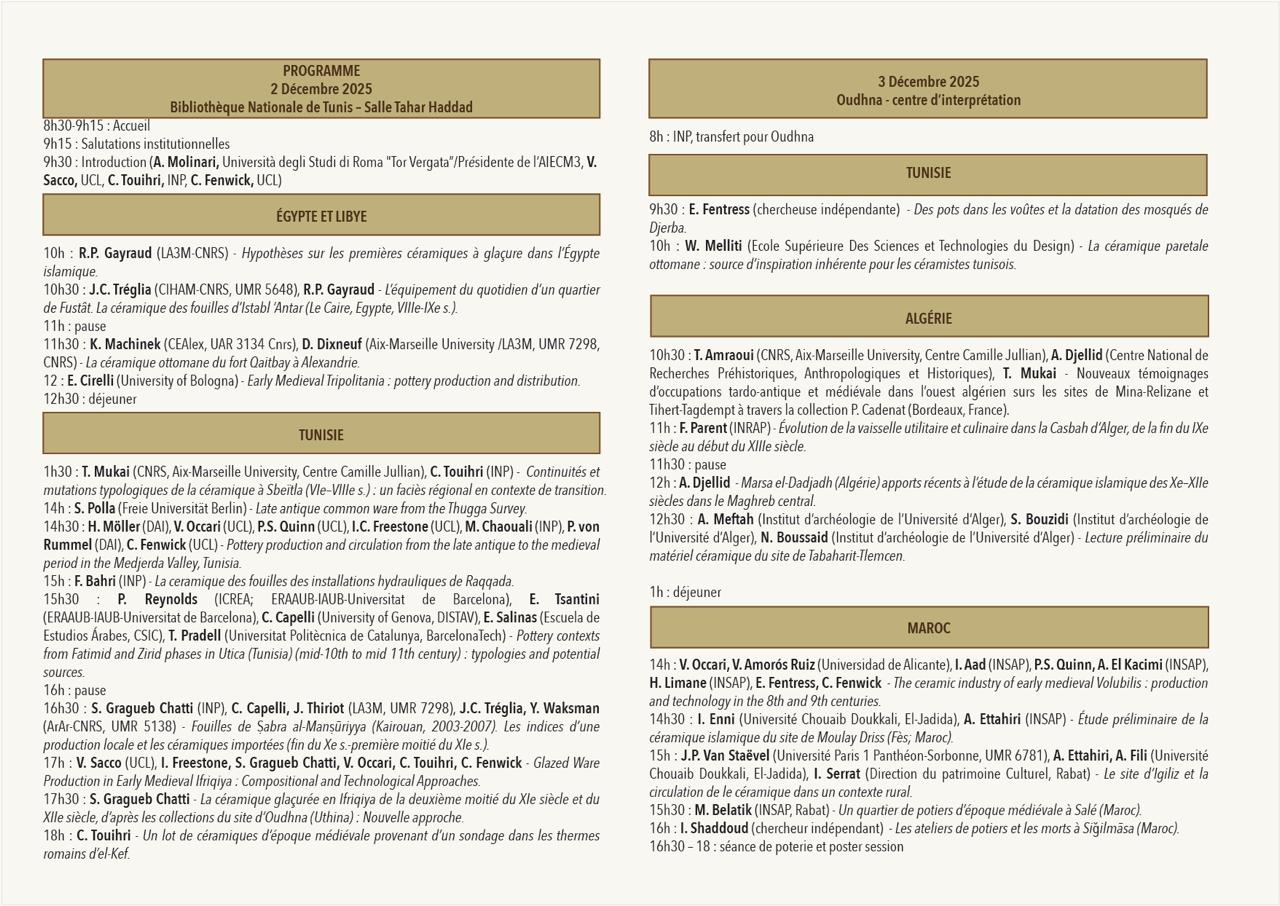 Programme conférence Tunis